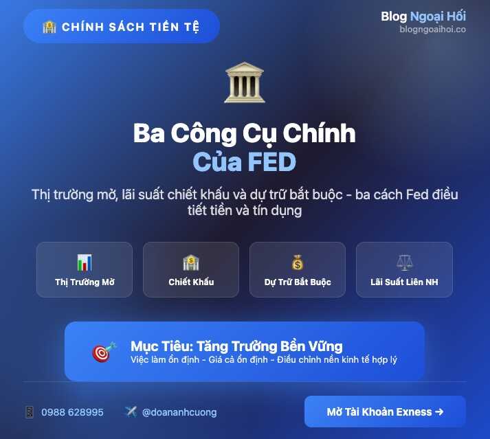 ba công cụ chính của fed