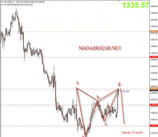 Vàng 26/2 – Vàng có harmonic cho bán
