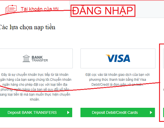 Fxpro- Nạp rút chuyển tiền bằng bank nội địa Việt Nam nhanh gọn