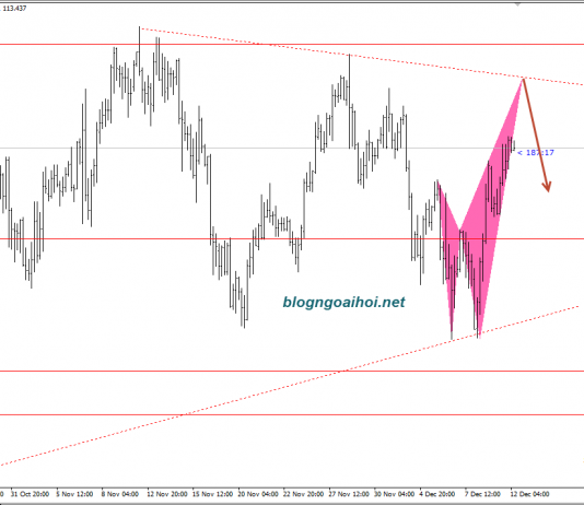 USDJPY 12/12-Dữ liệu CPI và Bearish harmonic
