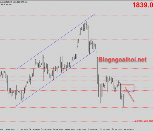 Vàng 18/1-Vàng tiếp tục sụt giảm Vàng suy giảm phiên âu 18/1