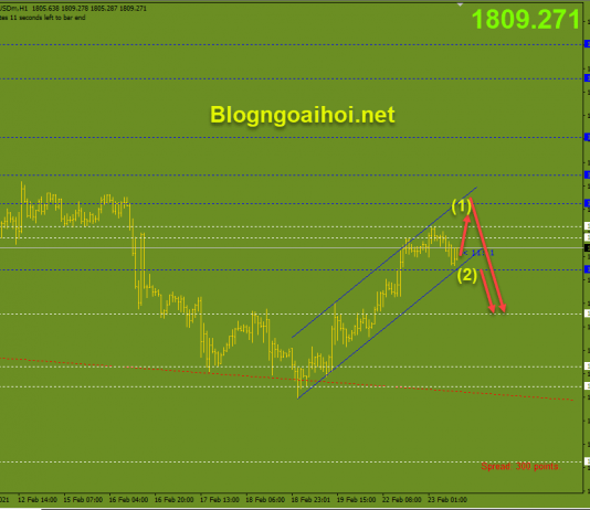 Vàng 23/2-Qũy SPDR bán liên tục Vàng cập nhật phiên mỹ 23/2