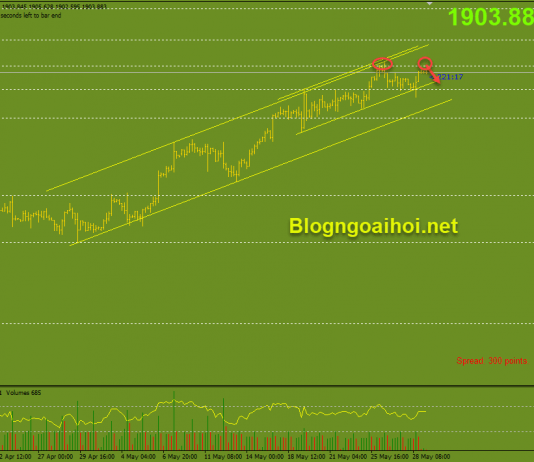 Vàng 31/5-Kiểm tra lại kháng cự cũ Vàng 31/5-Kiểm tra kháng cự cũ