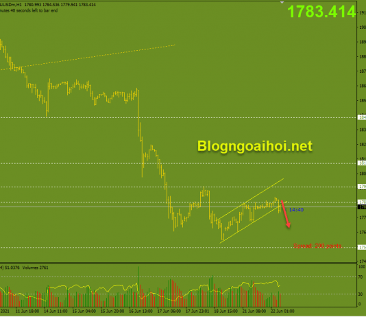 Vàng 22/6-Chú ý bài phát biểu của chủ tịch FED