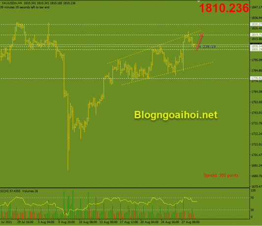 Vàng 31/8-Vàng tăng chốt tháng 8 Vàng 31/8- Tăng chốt tháng 8