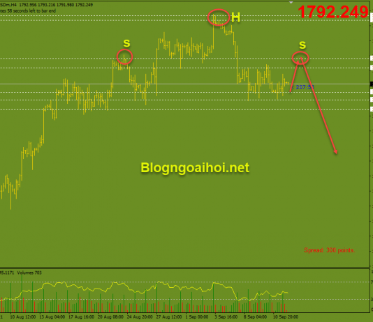 Vàng 14/9- Tập trung vào dữ liệu CPI Hoa Kỳ Vàng 14/9- Vai đầu vai