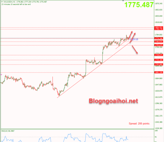 Phân tích Vàng 15/11-Nhiều dữ liệu kinh tế cần chú ý Vàng 15/11- Trendline hỗ trợ tăng