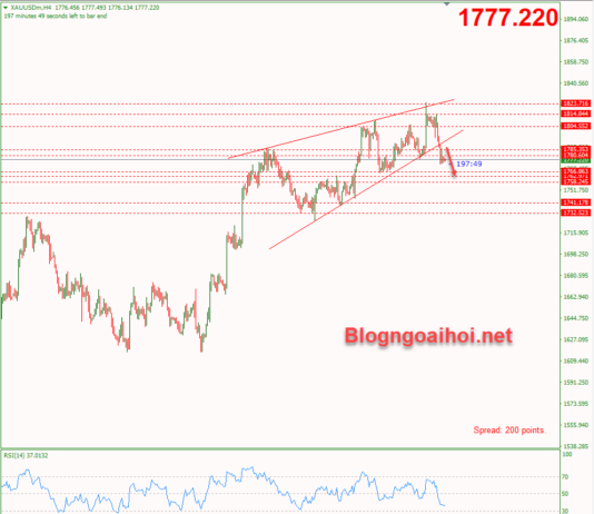 Phân tích Vàng 16/12- Tập trung vào dữ liệu PMI dịch vụ Vàng 16/12-Phá vỡ mô hình nêm tăng