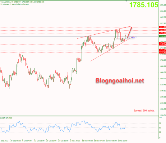 Phân tích Vàng 8/12-Tập trung vào lãi suất cuối kỳ của FED Vàng 8/12-Mô hình nêm tăng