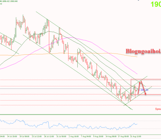 Phân tích Vàng 23/8- Báo cáo Flash PMI của Hoa Kỳ Vàng 23/8-Di chuyển trong kênh giá tăng nhỏ
