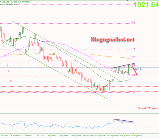 Phân tích Vàng 29/8-Quay lại với dữ liệu kinh tế Vàng 29/8-Phân kỳ giảm