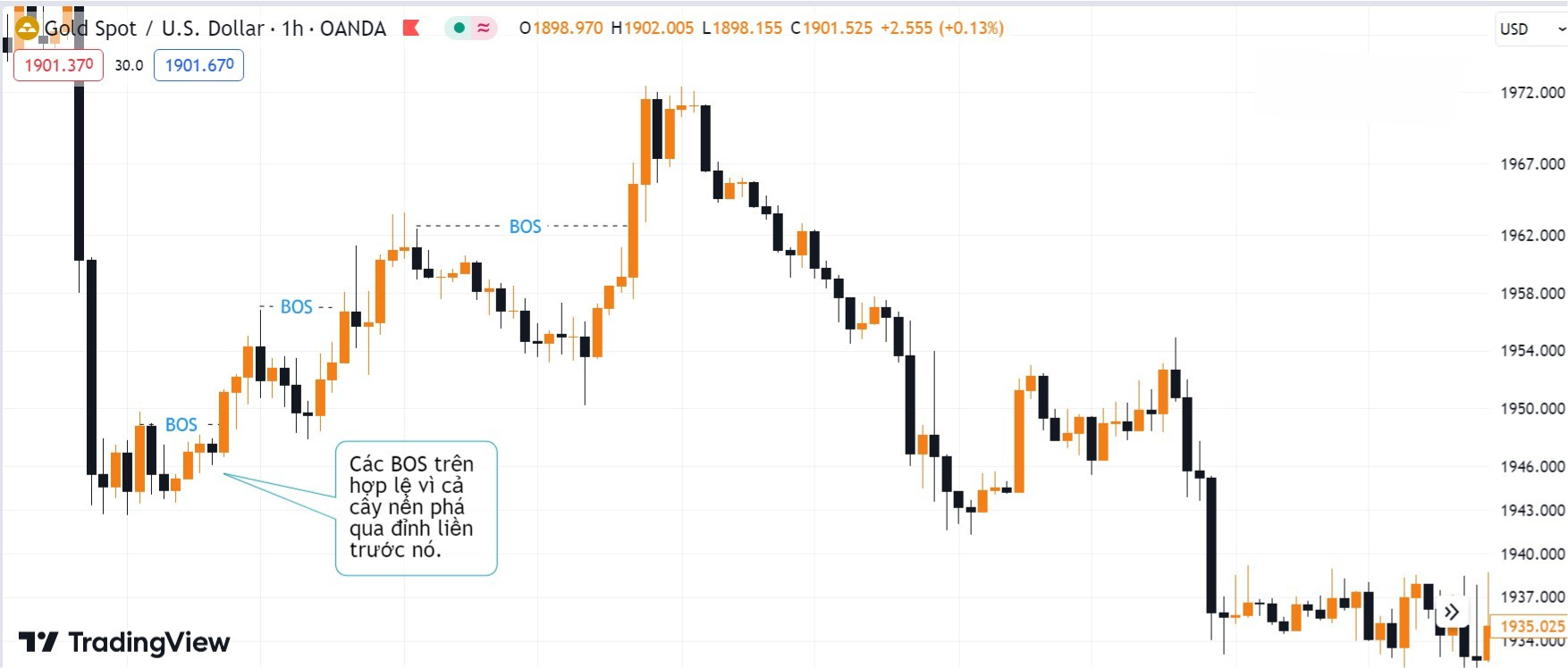 Hình 8. Ví dụ tín hiệu BOS hợp lệ