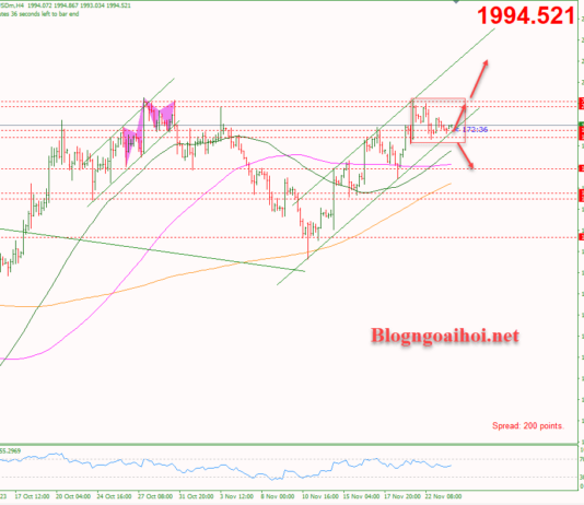 Phân tích Vàng 24/11-Chú ý dữ liệu PMI Hoa Kỳ Vàng 24/11-Kênh giá tăng