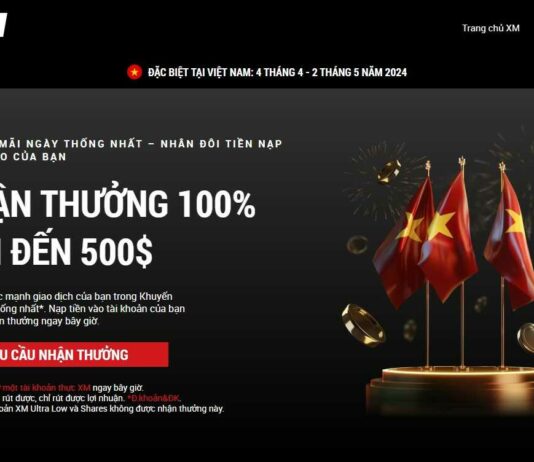 Nhận thưởng 100% tiền nạp tại XM Thưởng nạp tiền XM