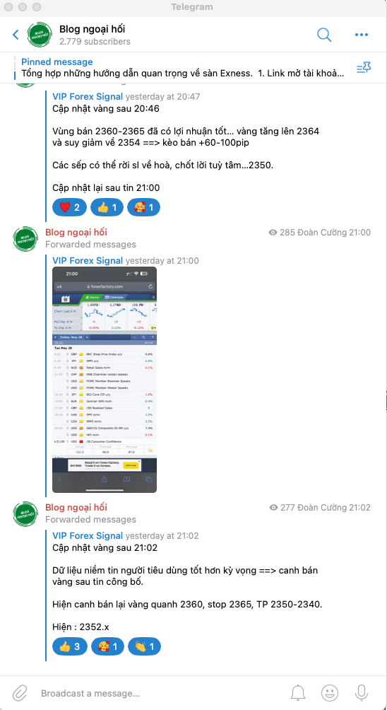 telegram vàng 28/5