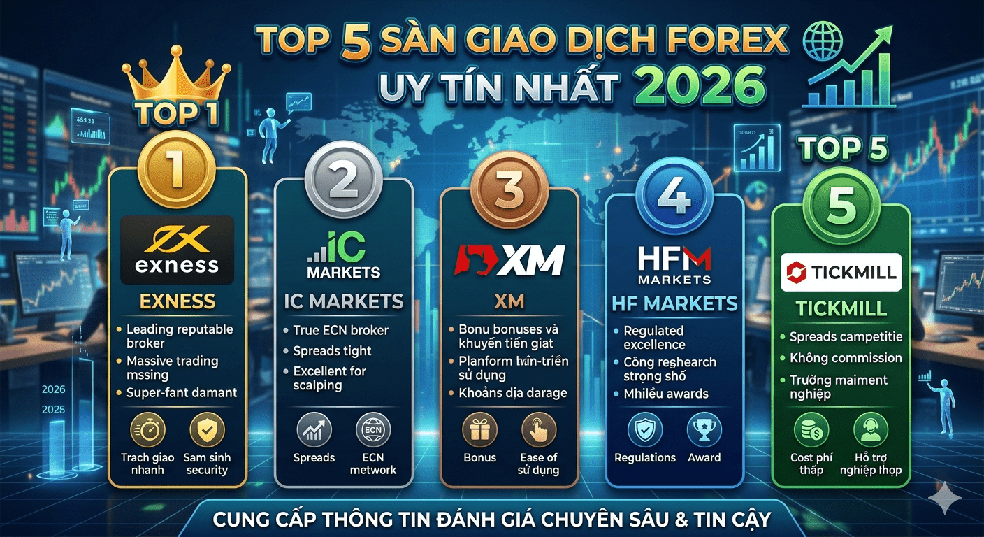 Top 5 sàn giao dịch forex uy tín