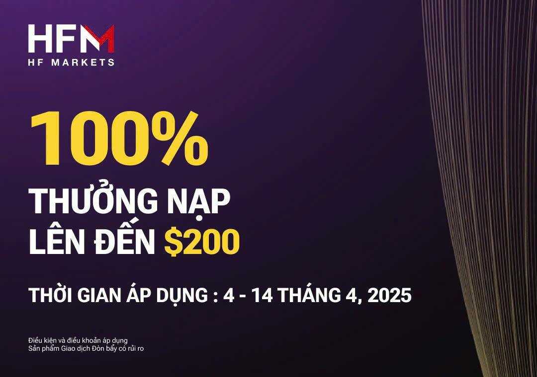Nhận ngay 100% thưởng nạp lên đến 200$