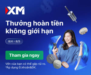 Nhận thường hoàn tiền không giới hạn khi giao dịch ở XM