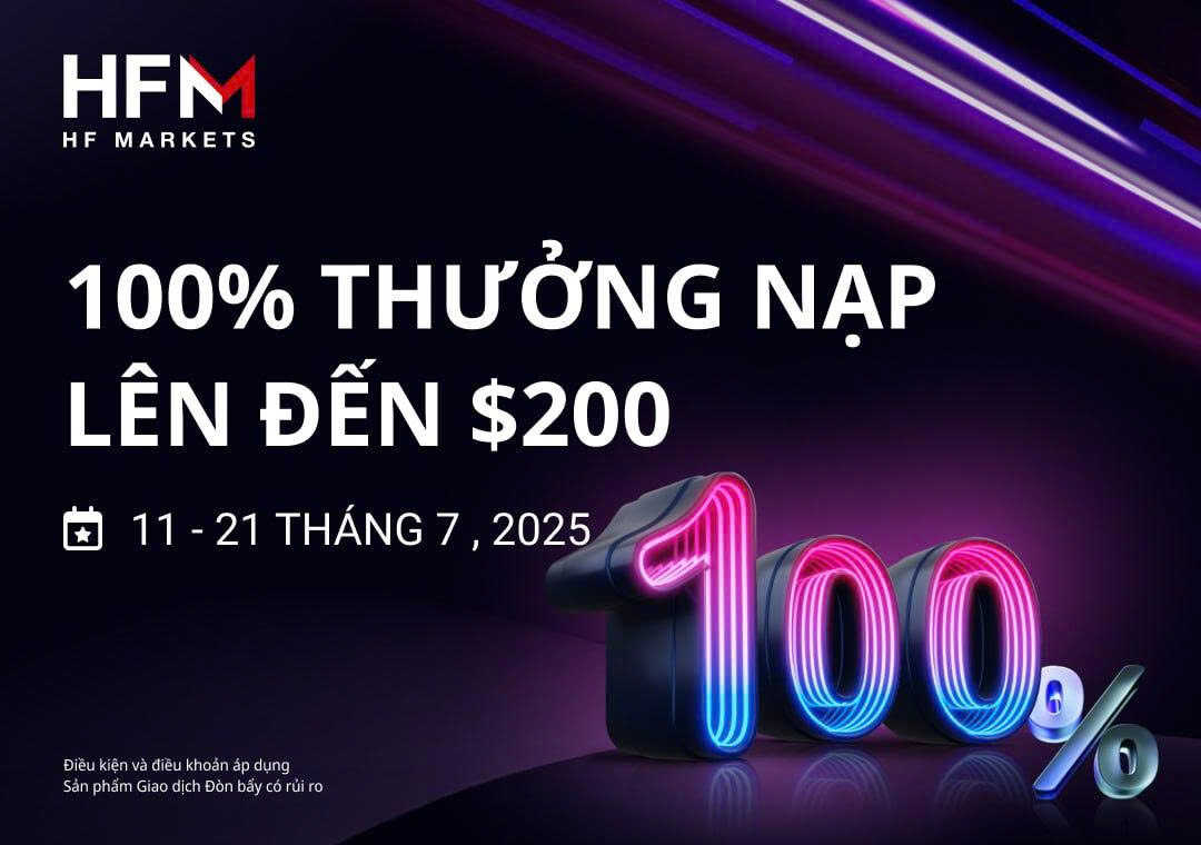 ƯU đãi thưởng nạp 100% bonus đến 200$ từ HFM