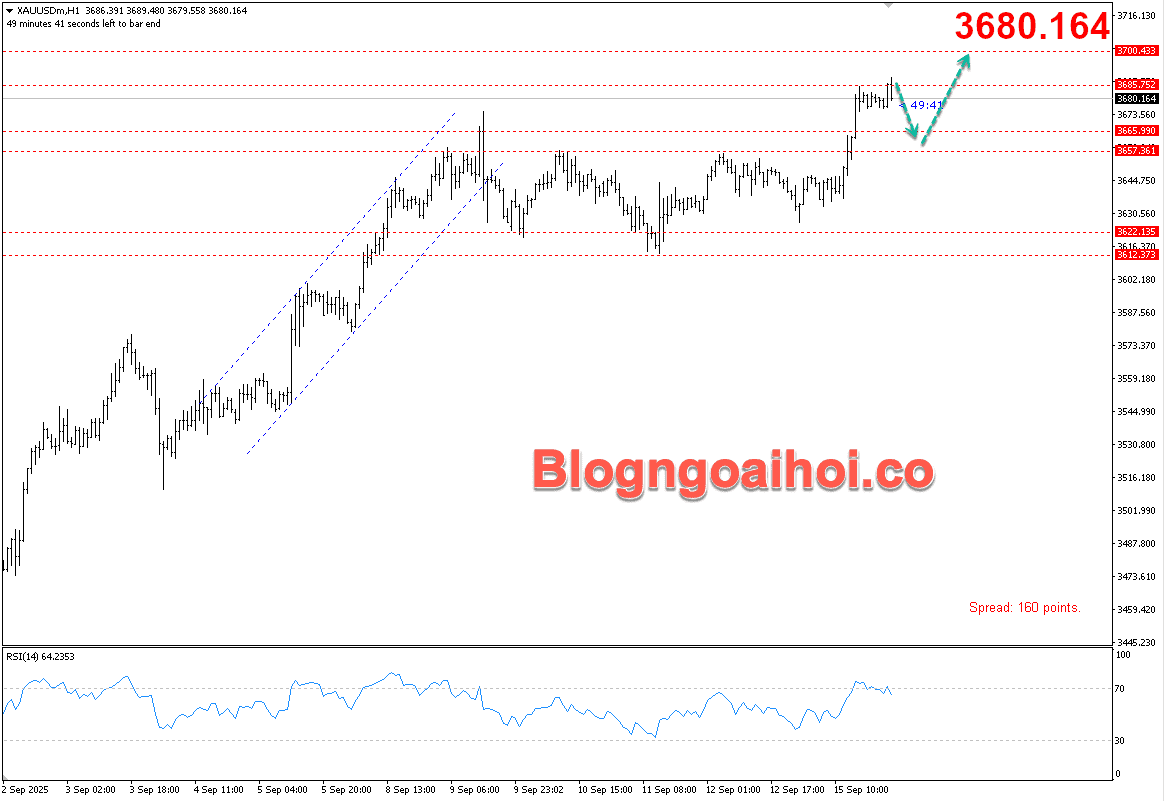Vàng 16/9- vàng điều chỉnh giảm