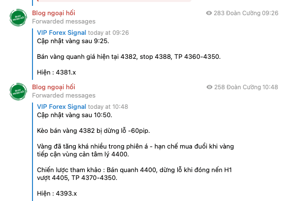 telegram vàng 22/12