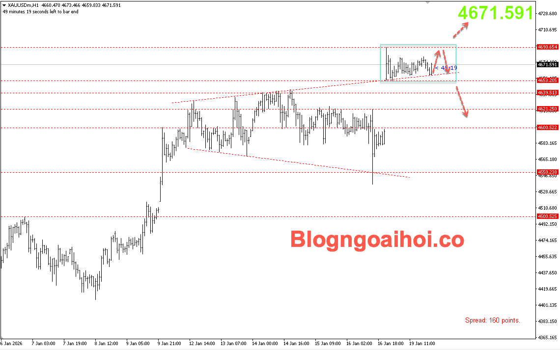 Vàng 20/1- Vàng tăng