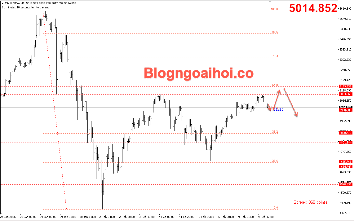 Vàng 10/2- Vàng tăng