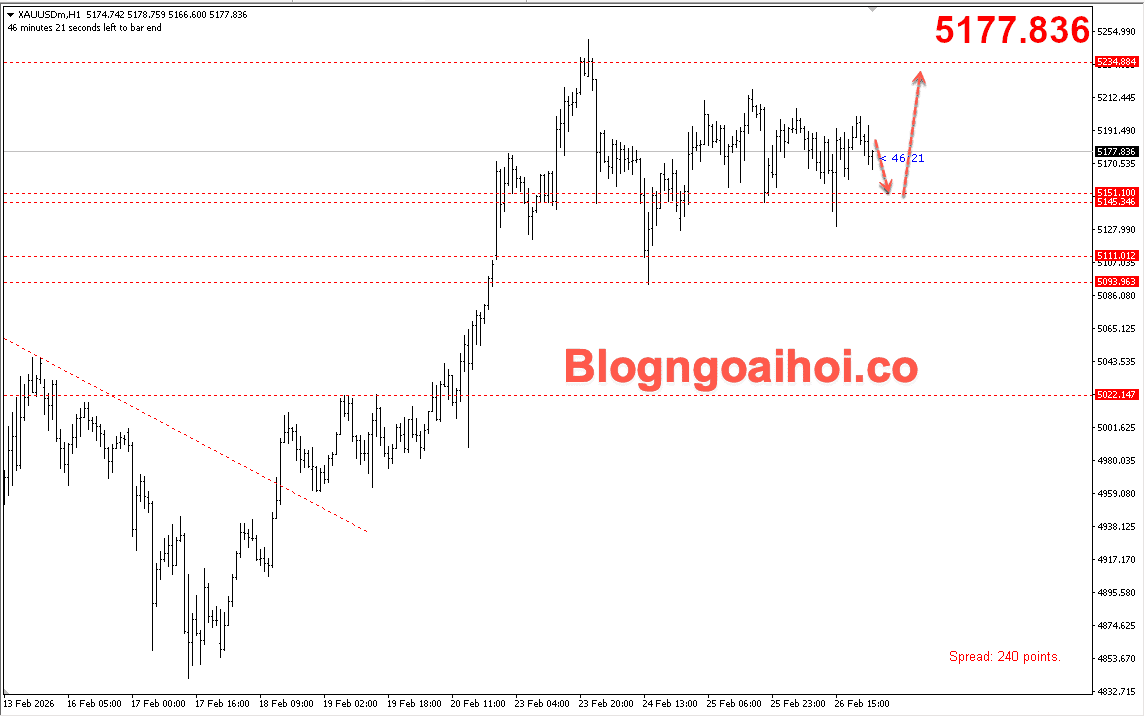 Vàng 27/2- Hỗ trợ tăng