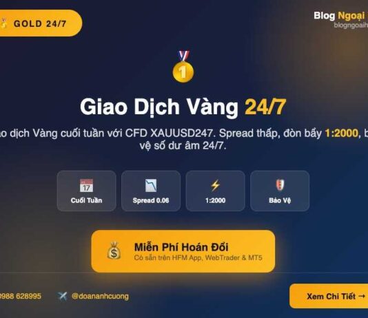 Giao dịch Vàng hiện diễn ra 24/7 cùng sàn HFM giao dịch vàng 24/7 cùng hfm